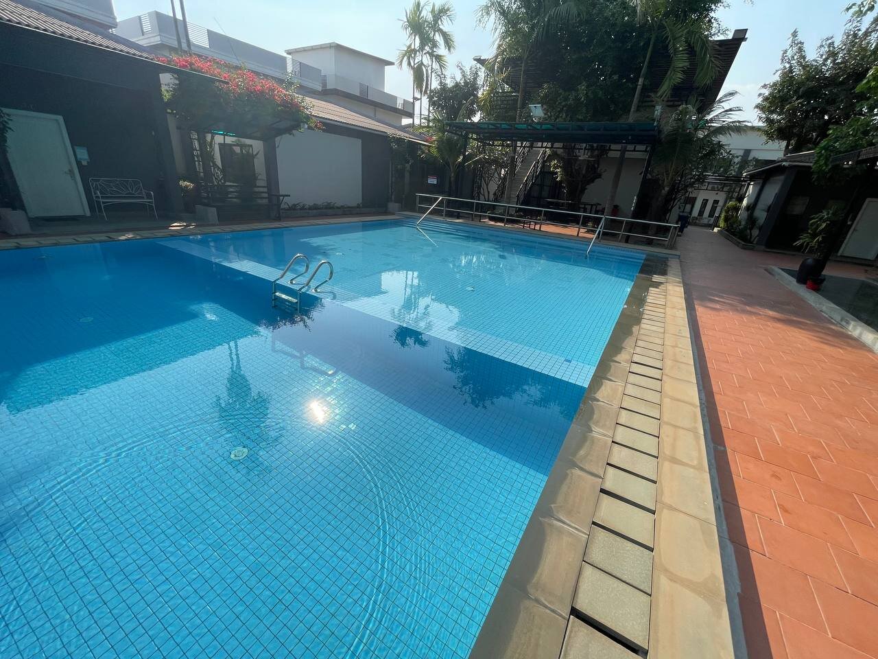 The shared pool at Bungalow 1955, Siem Reap